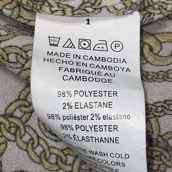 Michael Kors Womens Top XL Gold Chain Work Career Professional Office Casual - Picture 3 of 11